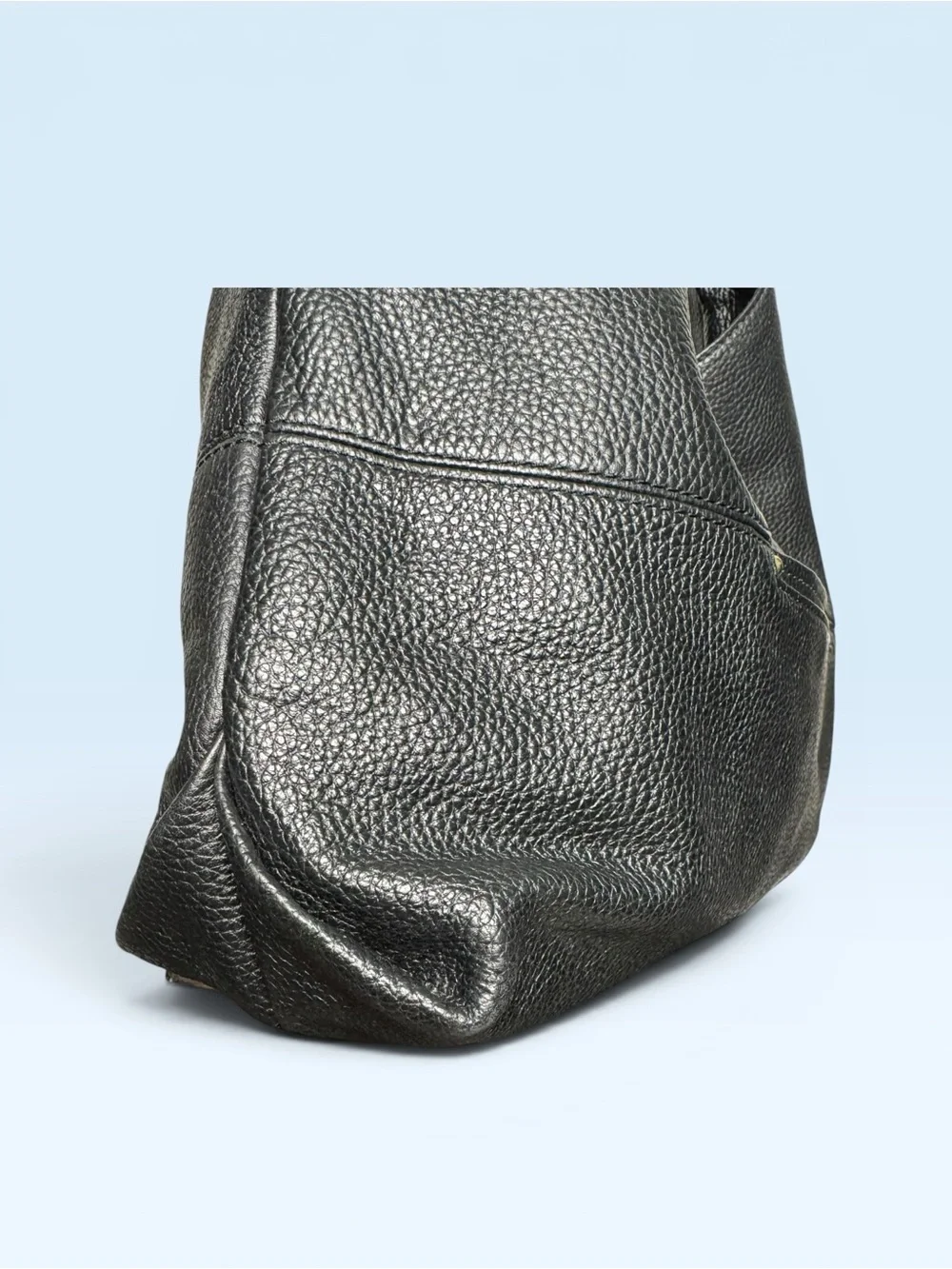 Michael Kors Fulton Black Pebble Leather Hobo Bag - Picture 5 of 10